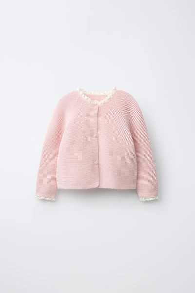 GILET EN MAILLE LINKS DENTELLE