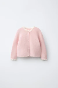 GILET EN MAILLE LINKS DENTELLE