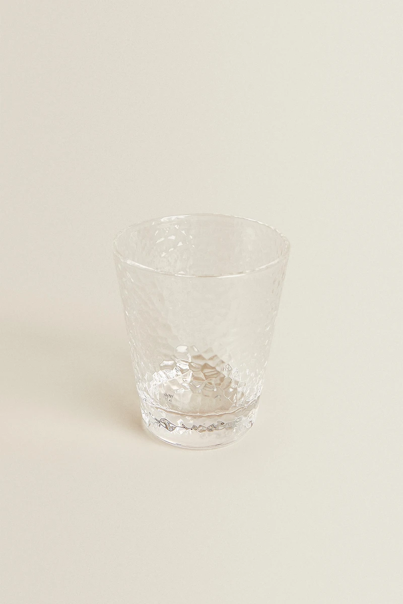 HAMMERED GLASS TUMBLER