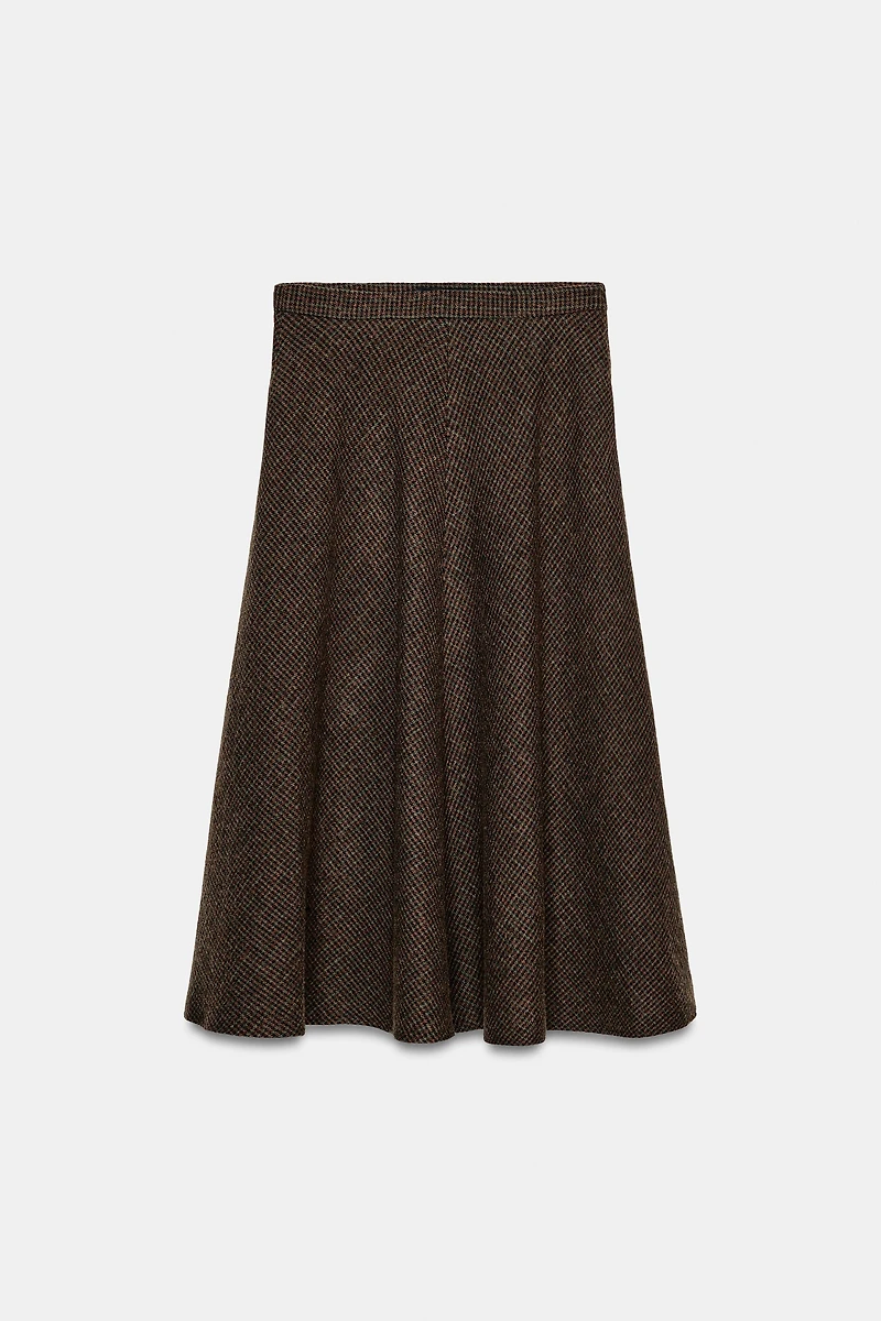 JUPE CAPE AVEC LAINE PIED-DE-COQ ZW COLLECTION