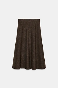 JUPE CAPE AVEC LAINE PIED-DE-COQ ZW COLLECTION