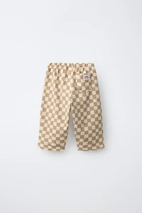 CHECKERBOARD BAGGY PANTS