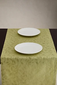 JACQUARD PLANT MOTIF TABLE RUNNER