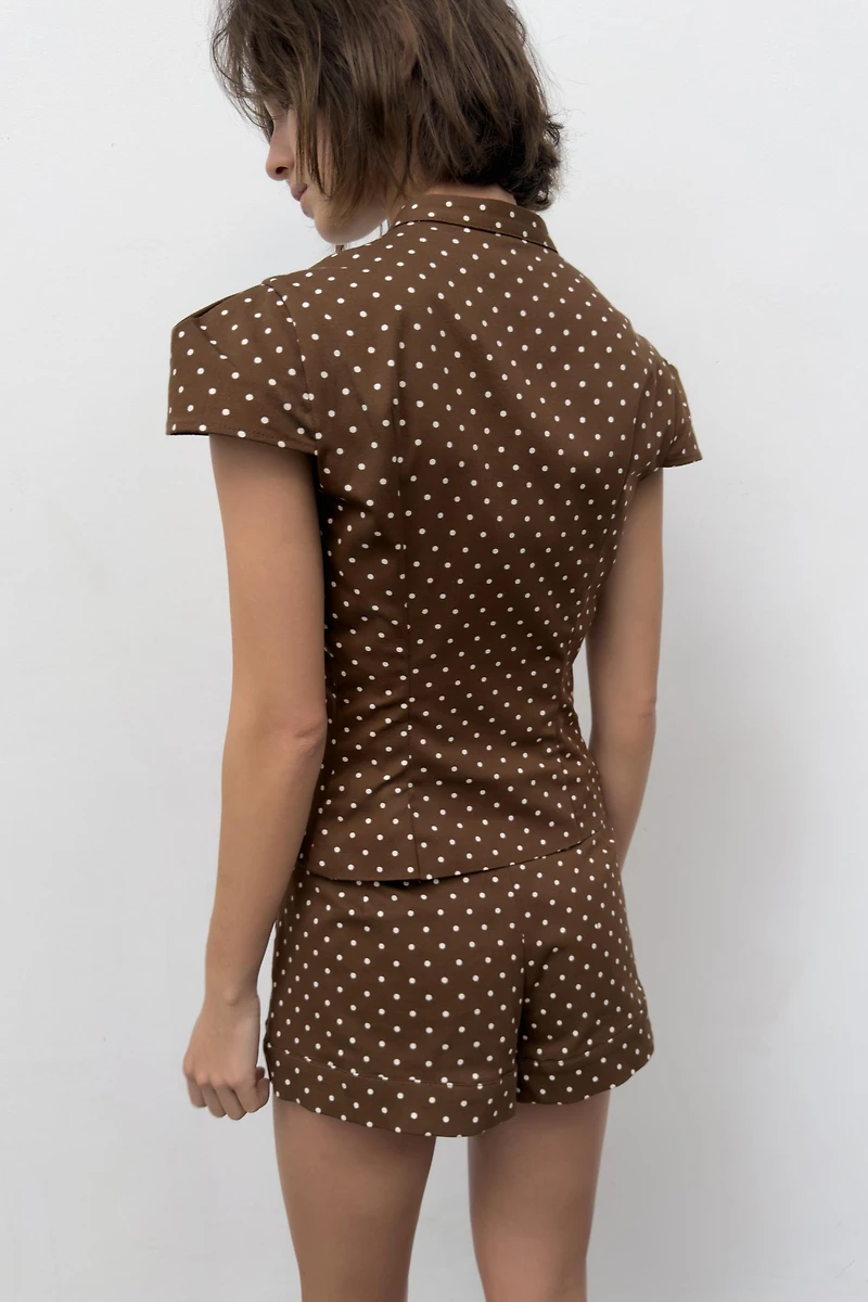 POLKA DOT POPLIN TOP