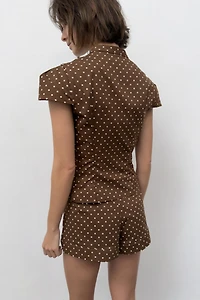 POLKA DOT POPLIN TOP