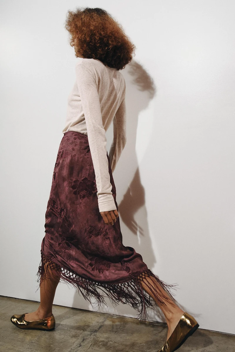 JUPE PARÉO BRODERIES FRANGES