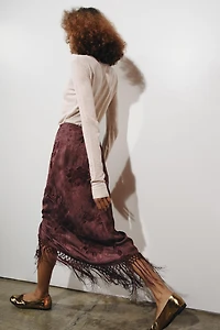 JUPE PARÉO BRODERIES FRANGES