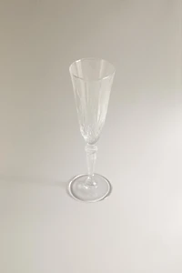 ENGRAVED CRYSTALLINE FLUTE GLASS
