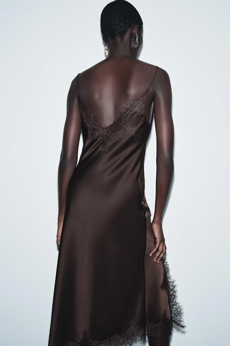 ZW COLLECTION SATIN LACE DRESS