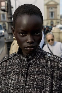 BLOUSON BOMBER STRUCTURÉ À FIL MÉTALLISÉ