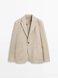 100% linen suit blazer