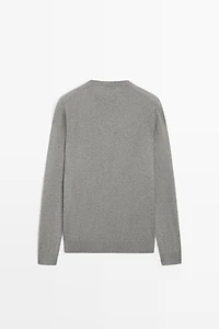 Cotton blend knit sweater