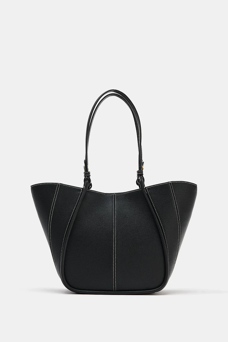MINI SAC SHOPPER À SURPIQÛRES
