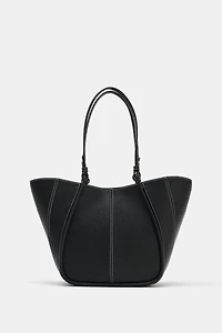 MINI SAC SHOPPER À SURPIQÛRES