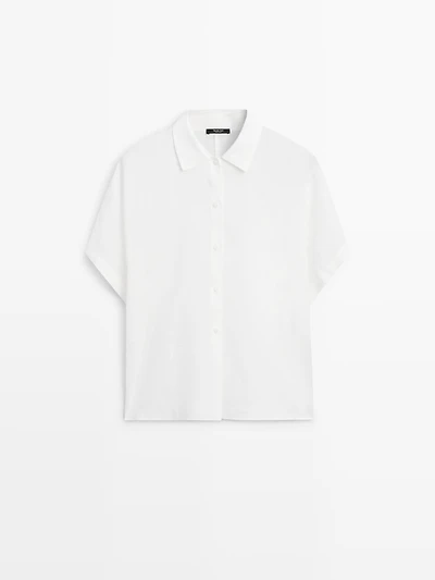 100% linen short sleeve shirt