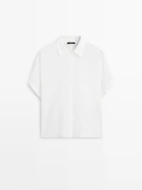 100% linen short sleeve shirt