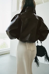 BLOUSON EN MATIÈRE SYNTHÈTIQUE