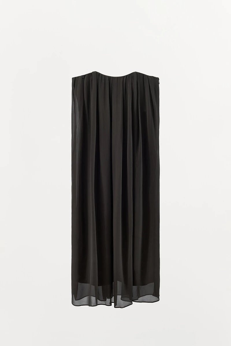 STRAPLESS MIDI DRESS