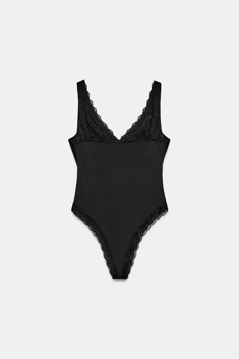 COMBINATION LACE BODYSUIT
