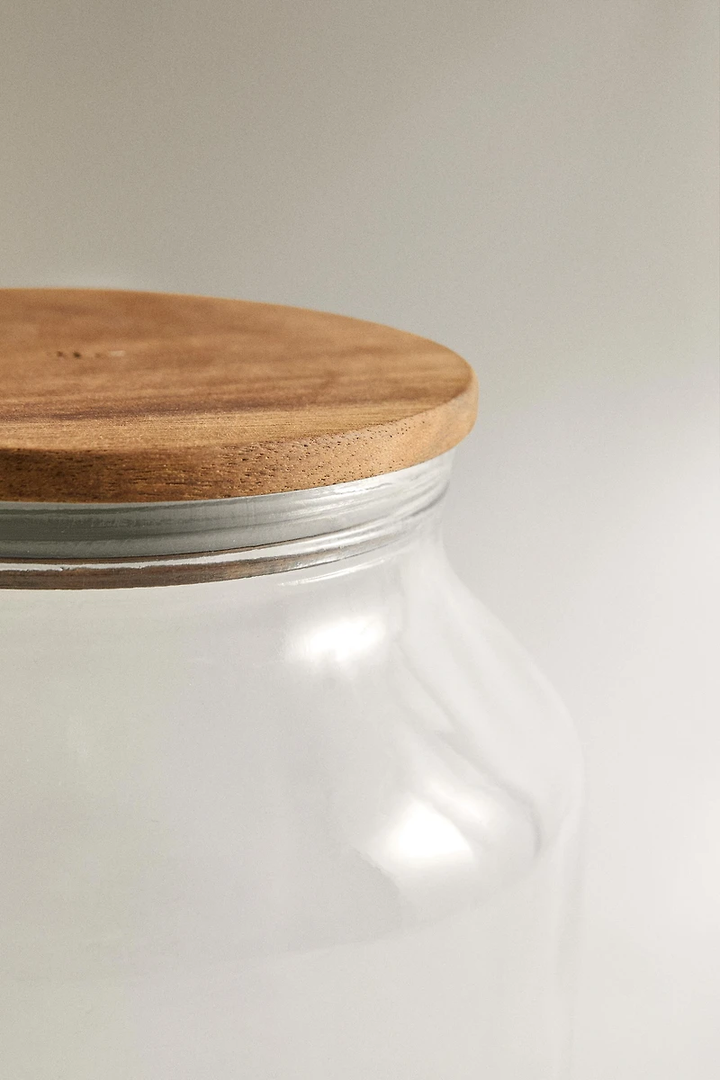 ACACIA GLASS STORAGE JAR