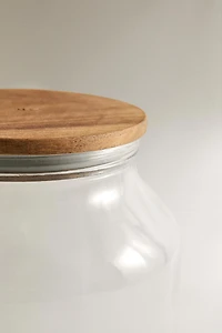 ACACIA GLASS STORAGE JAR