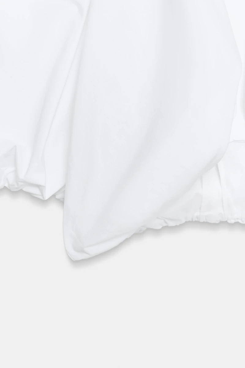 CROPPED POPLIN BALLOON TOP