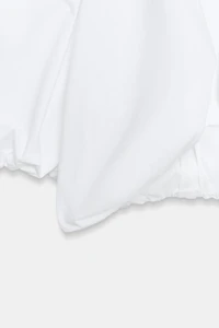 CROPPED POPLIN BALLOON TOP