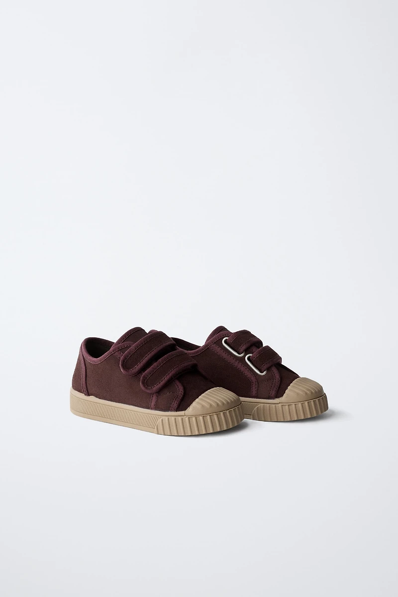 SPLIT LEATHER SNEAKERS