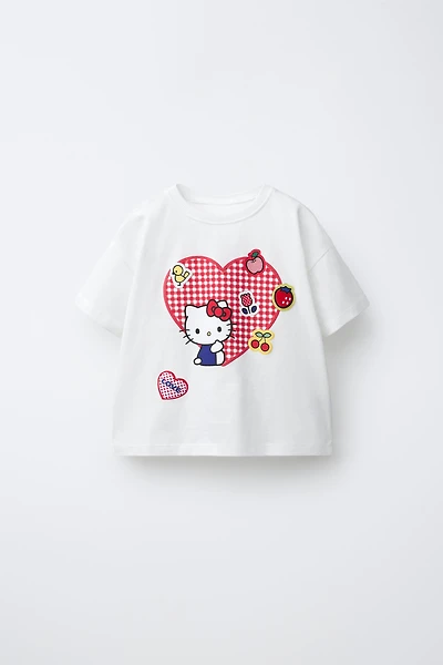 HELLO KITTY © SANRIO GINGHAM HEART T-SHIRT
