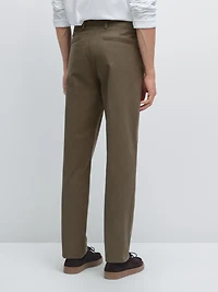 Slim fit textured trousers
