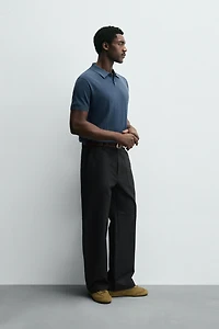 RIB KNIT POLO SHIRT