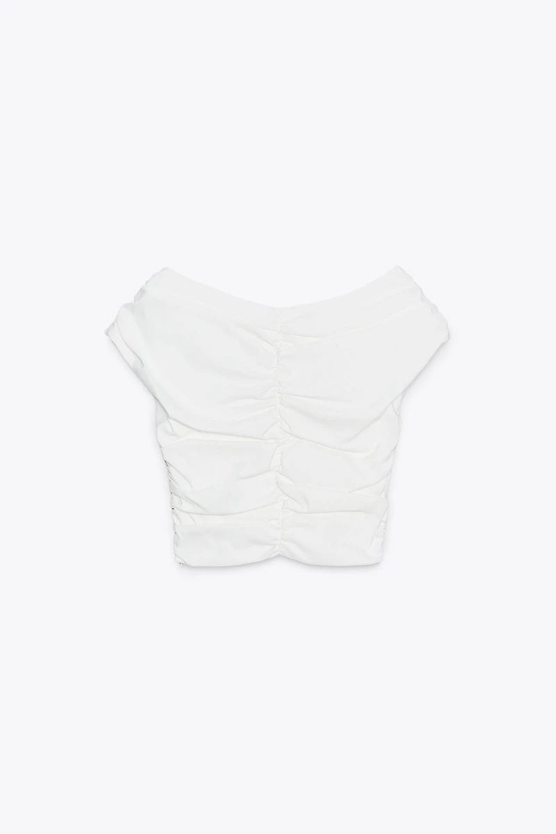 DRAPED CROP TOP