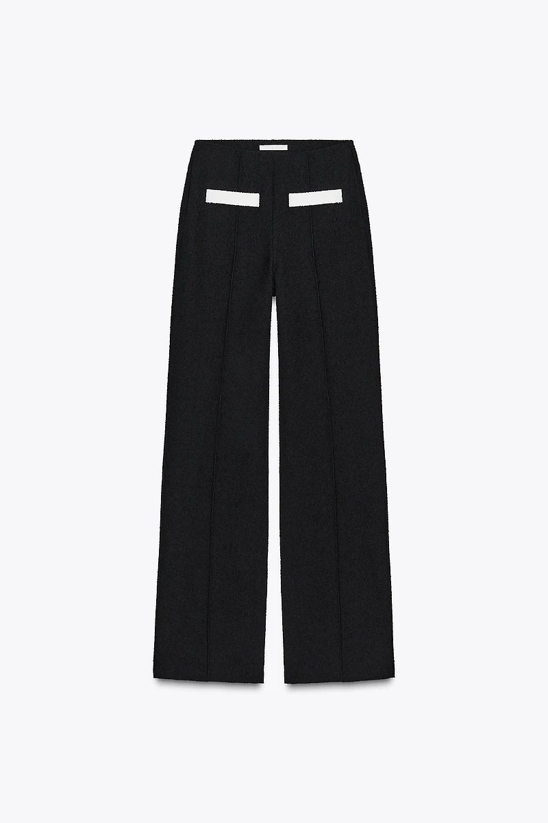PANTALON BOUCLÉ CONTRASTE