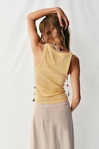 RIBBED SLEEVELESS TOP