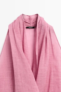 Draped crossover top