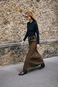 JUPE MIDI EN JEAN Z1975