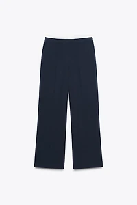 DOUBLE WAIST STRAIGHT LEG PANTS