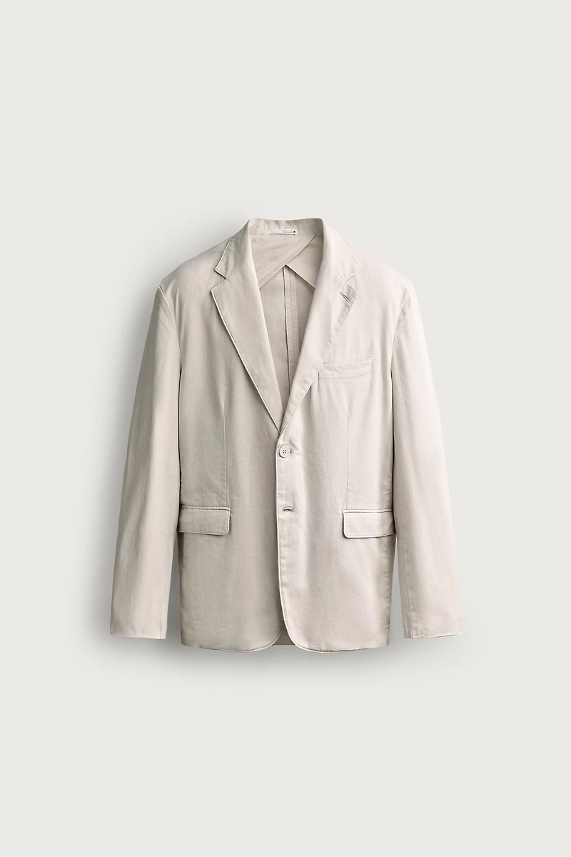 WASHED EFFECT RELAXED FIT BLAZER