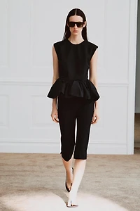 ZW COLLECTION SLEEVELESS PEPLUM TOP