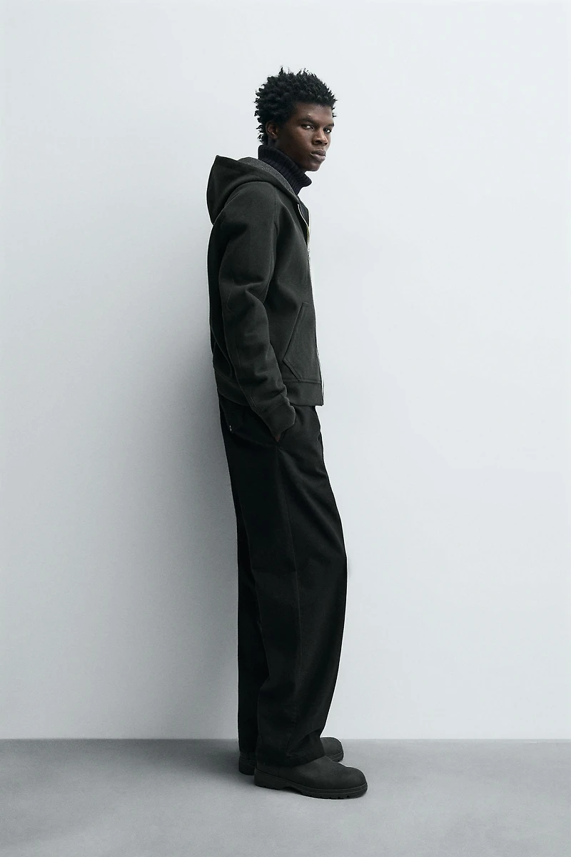 FELTED HOODIE SWEATSHIRT