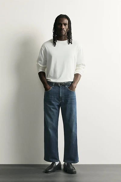 LOOSE FIT CROPPED JEANS