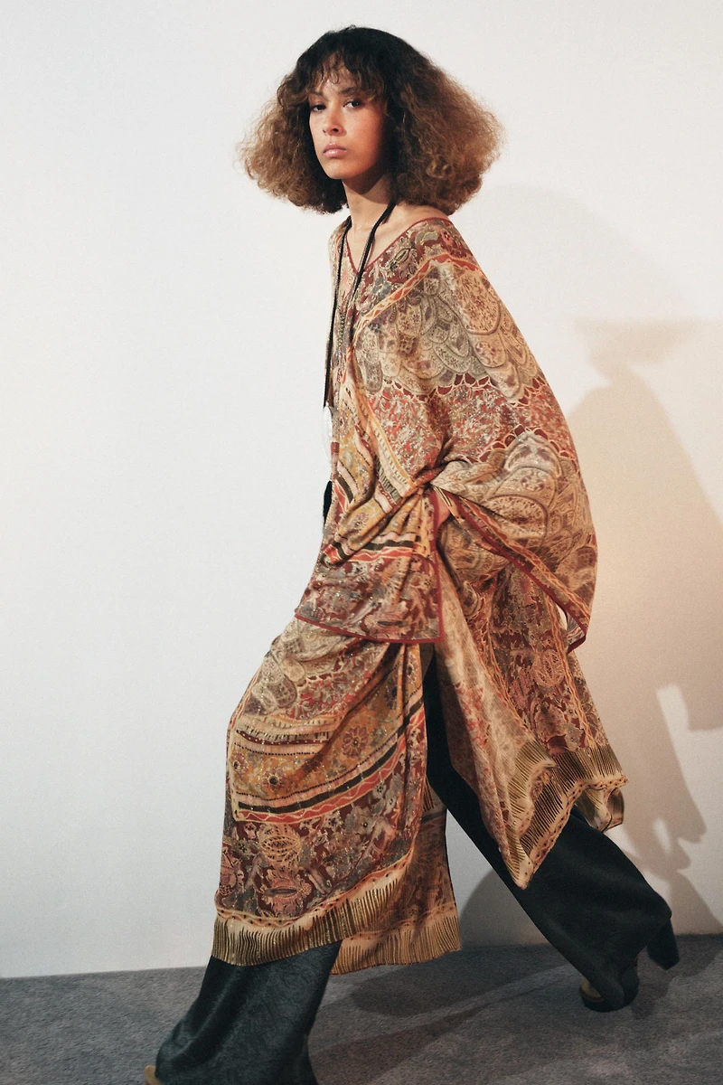 ZW COLLECTION PAISLEY CAFTAN DRESS