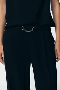 CHAIN WIDE LEG PANTS