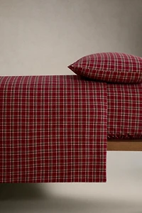 CHRISTMAS RED CHECK FLANNEL DUVET COVER