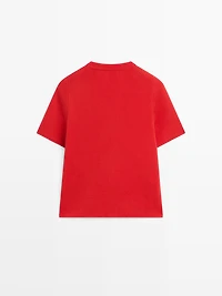 Short sleeve knit cardigan with button details