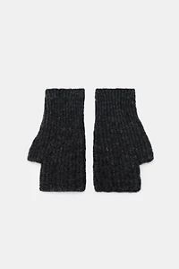 SHORT KNIT MITTENS