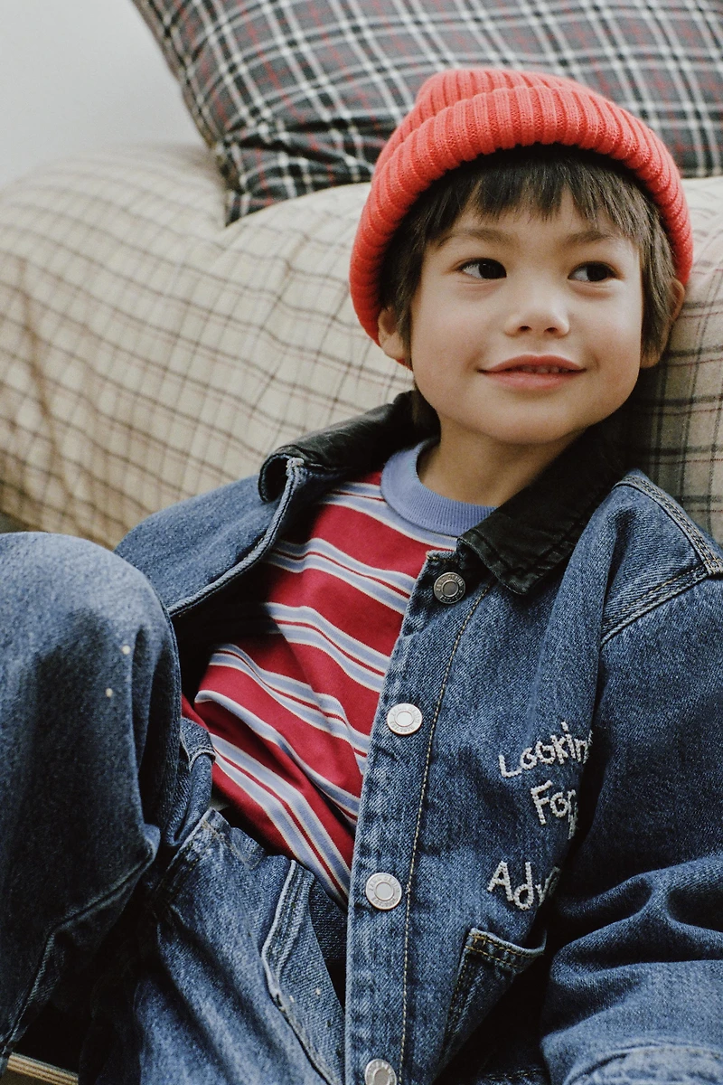 EMBROIDERED STRIPED T-SHIRT