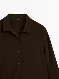 Flowing technical fabric shirt