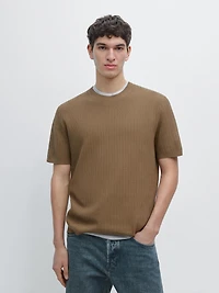 Short sleeve cotton knit T-shirt