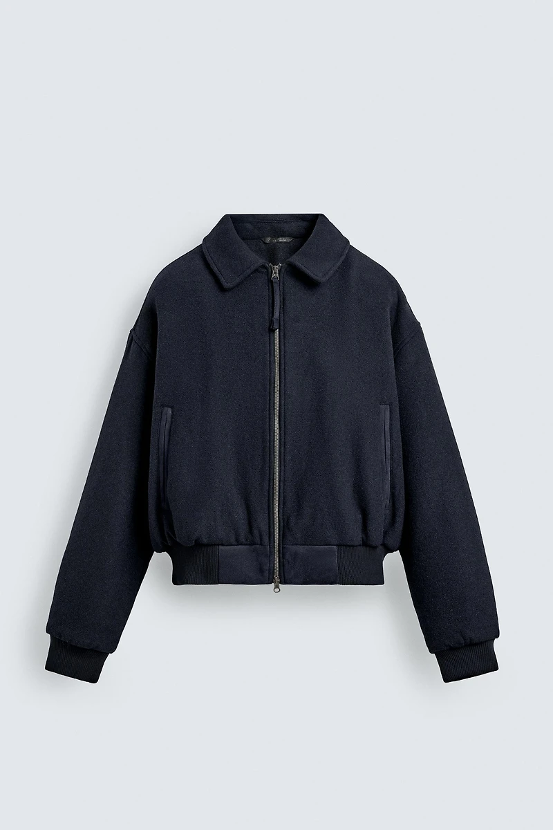 CROPPED FIT PADDED CLOTH JACKET